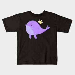 BTS purple whale Kids T-Shirt